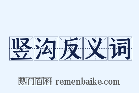 竖沟反义词是什么意思的图片